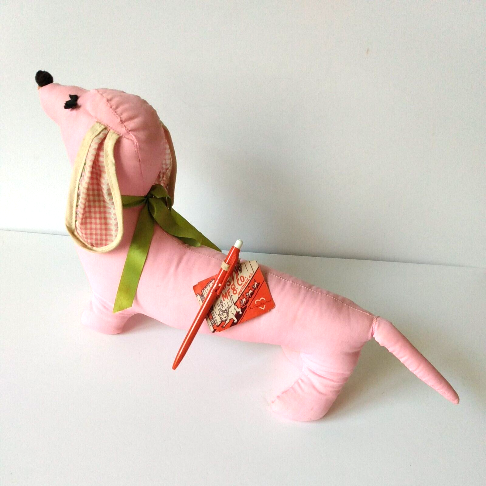 Vintage Christy Mfg Autograph Dog Dachshund Christy's Cuties Stuffed Animal