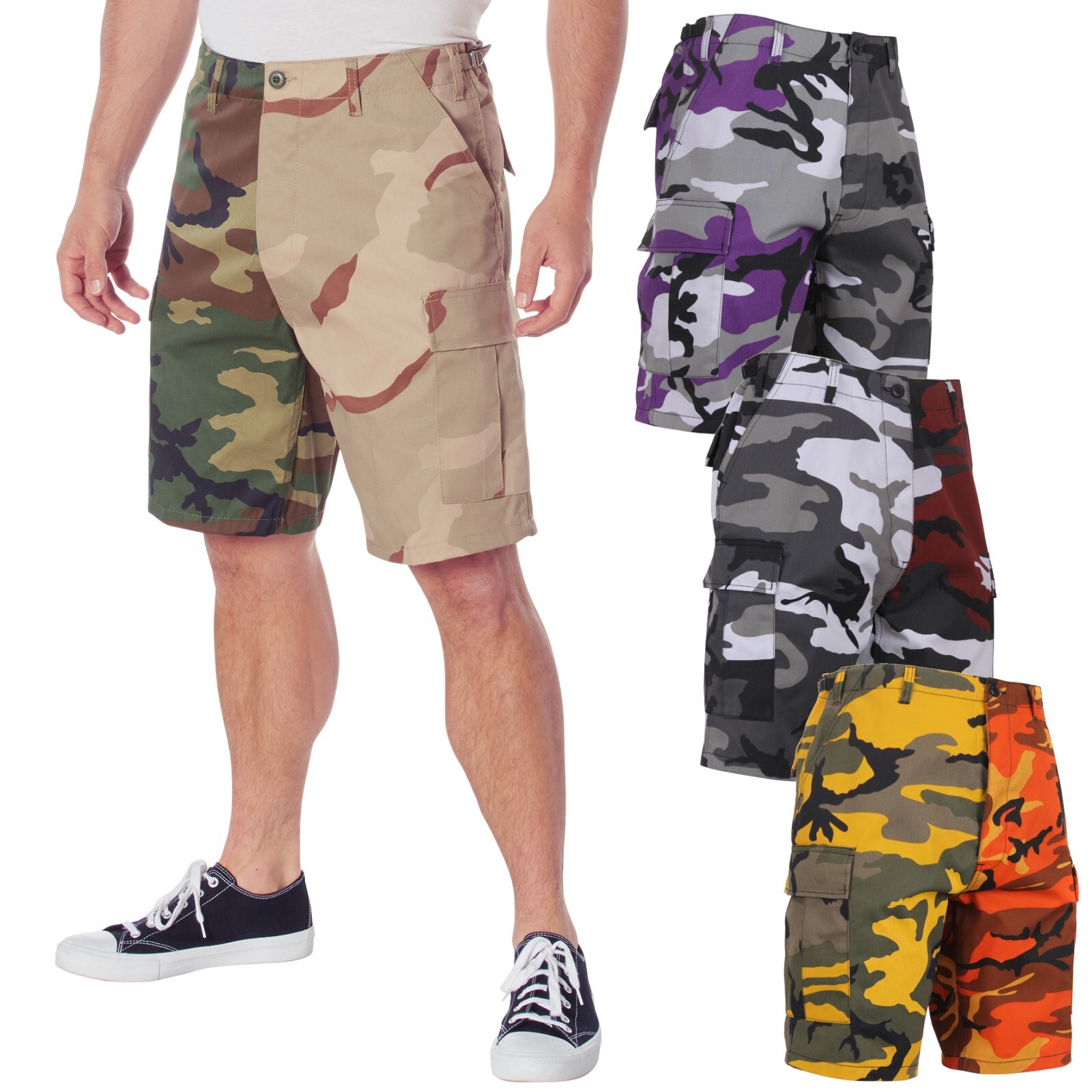 Rothco Two-Tone Camo Shorts - Military Style Tactical B.D.U.