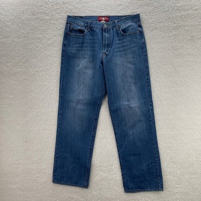 Lucky Brand Jeans Mens 38x34 Blue 181 Relaxed Straight Medium Wash Baggy Y2K