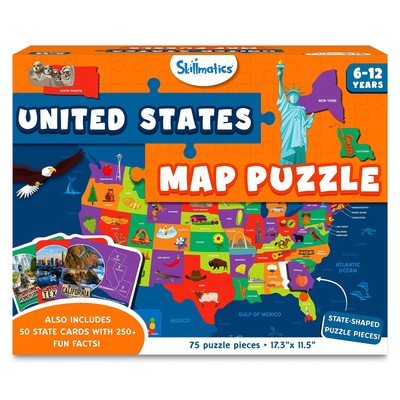 Skillmatics World Map Puzzle - 96 Piece Jigsaw Puzzle, Educational Toy, Geogr...