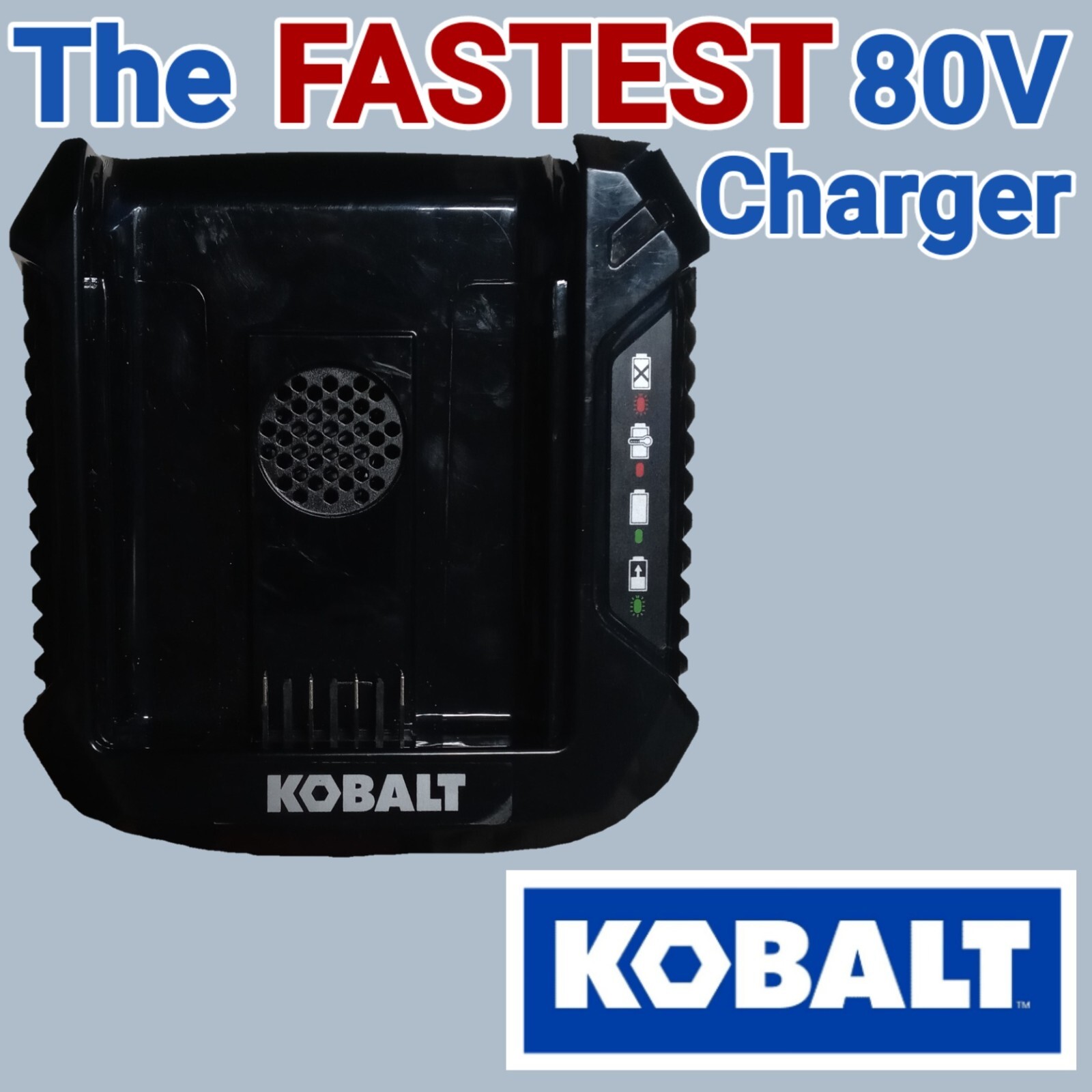 Kobalt 80V Max Lithium-Ion Battery Charger KRC 30-06 FAST CHARGE W FAN