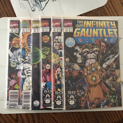 Infinity Gauntlet 1-6 #1 Signed By George Perez NM