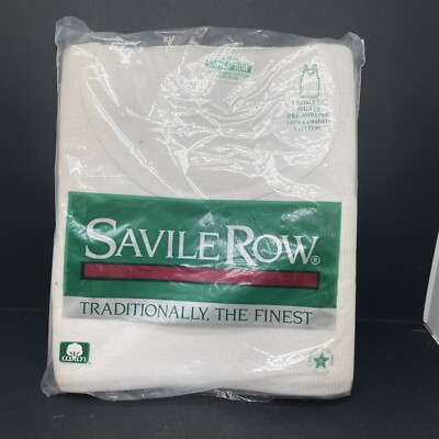 Savile Row Men s Cotton Athletic Tank Shirts (3) NWT 42-44L
