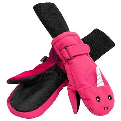 Waterproof Kids Gloves with Fun Creatures - Gloves with Thinsulate - Unicorn S