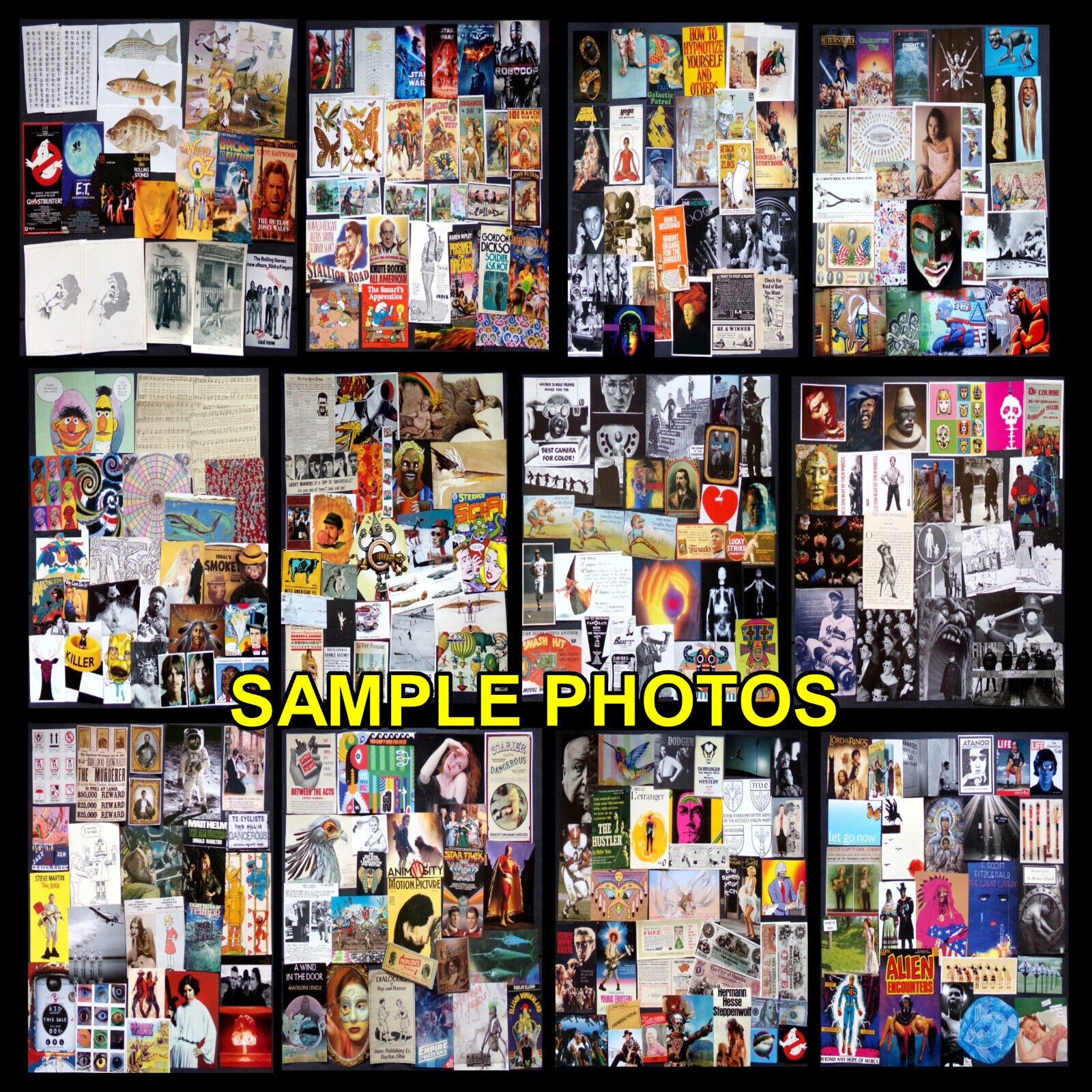 100+ PIECE UNIQUE CLIP ART LOT Collage Artist Collection Scrapbook Journal Craft