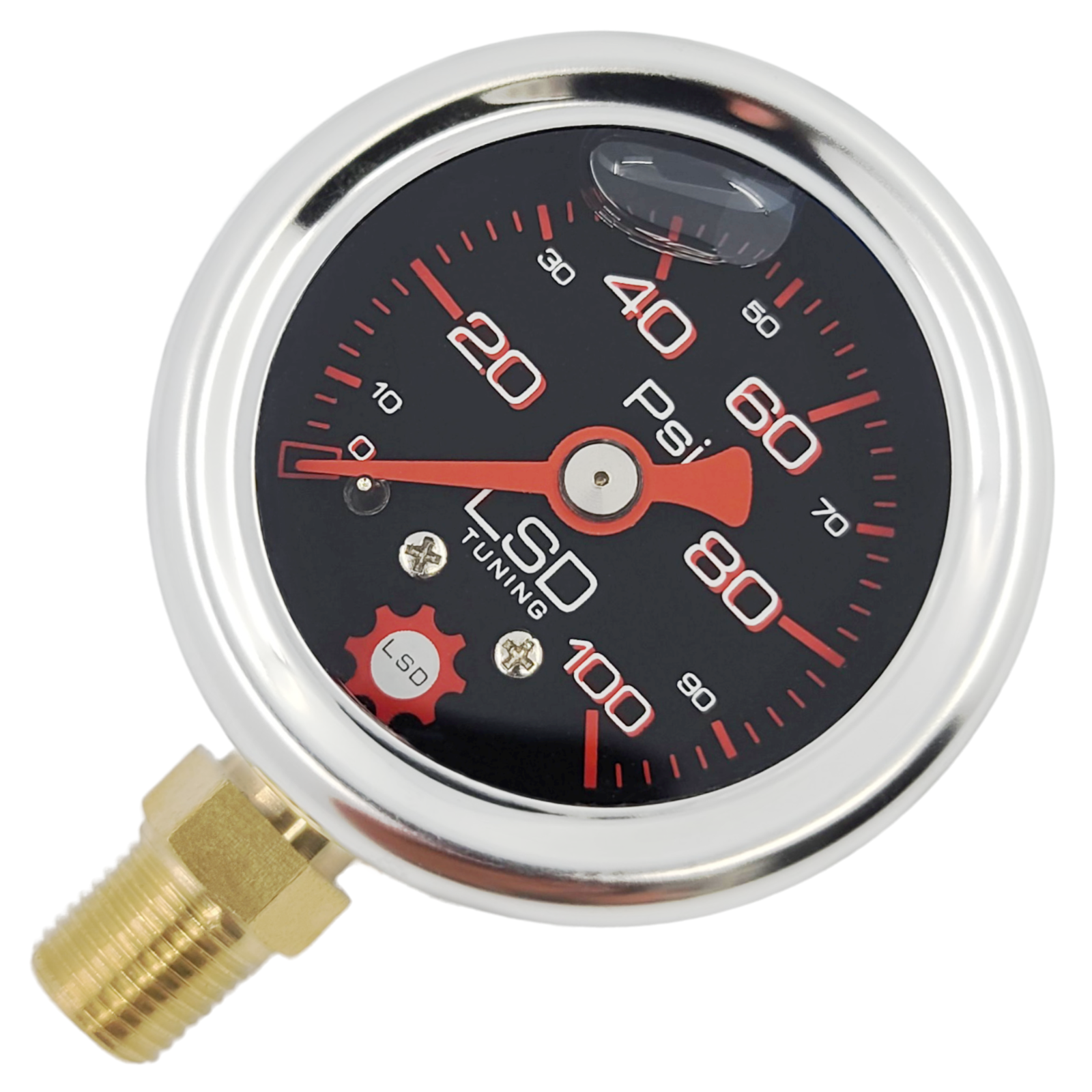 Fuel Pressure Gauge 0100 Psi And Liquid Filled 1/8 Npt eBay