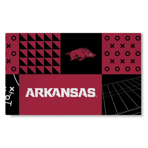 Моющийся коврик для гостиной в стиле колорблок Northwest NCAA Arkansas Razorbacks, 36 x 60