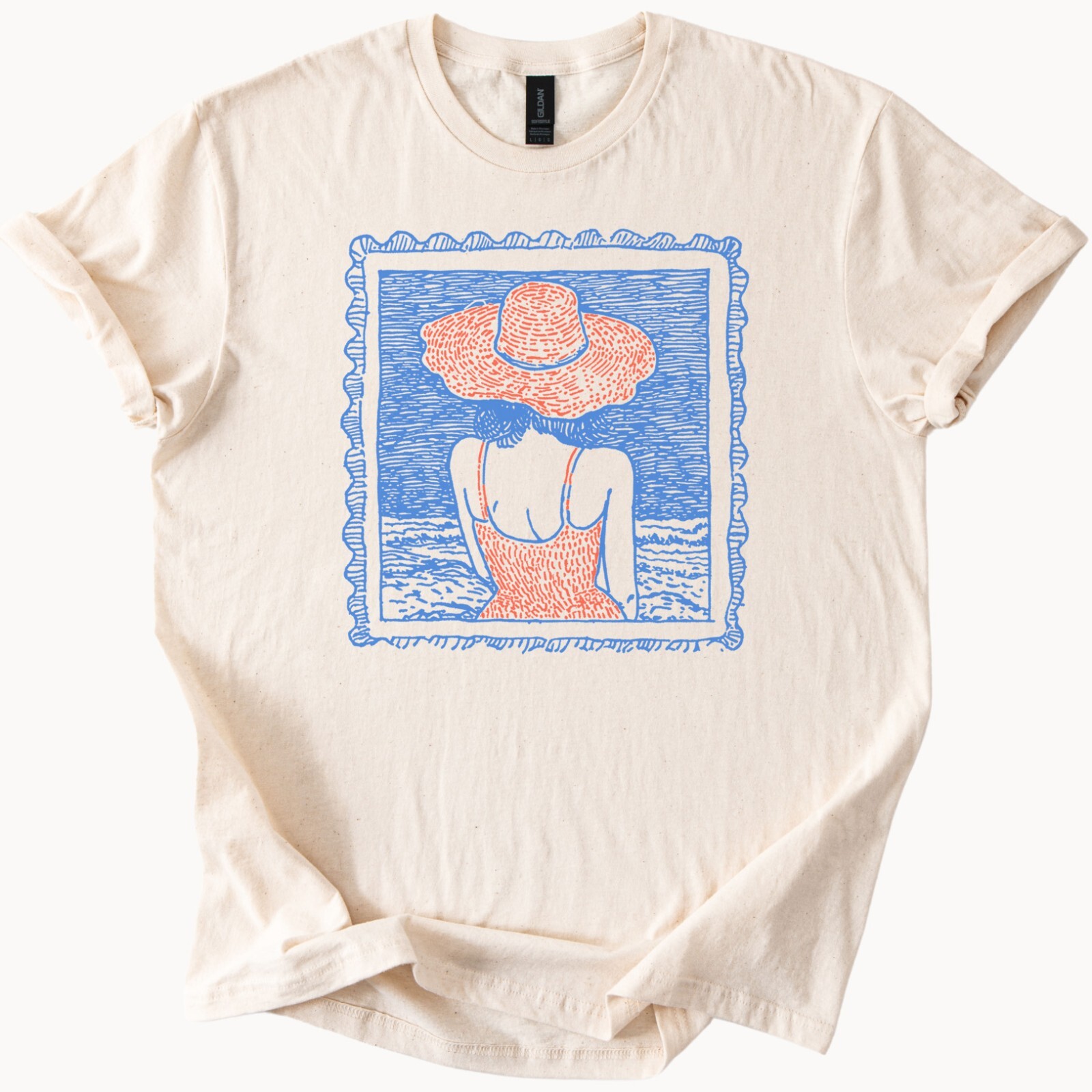 【THE DAY ON THE BEACH】CUT OFF T-SH TEE VINTAGE: '90s Beach Bum Cut-Off T-Shirt | Parallel