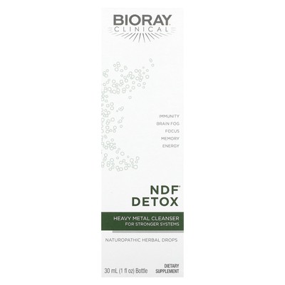 Bioray Inc NDF Natural-Organic-Detox 1 жидкая унция 30 мл Гарантированное качество GMP, NSF