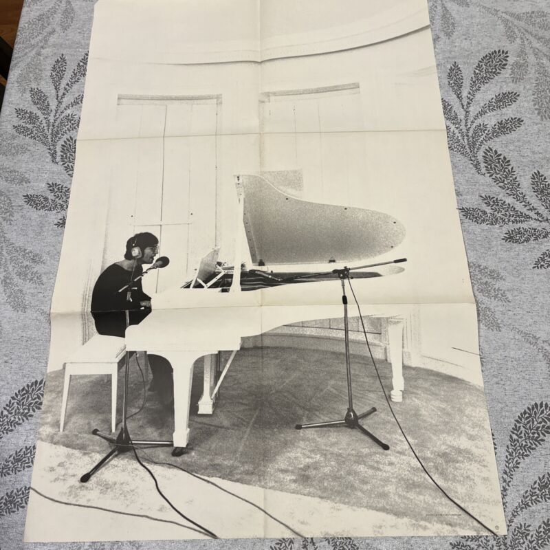 Vintage JOHN LENNON at PIANO Poster IMAGINE Photo by Peter Fordham THE BEATLES
