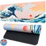 Vanzard Japanese Mouse Pad,Large Gaming Mousepads for Desk, Summer Sea Wave Keyboard Pad,Non-Slip Rubber Base Mouse Mat for School,Office,Home 31.5 x 11.8 Inch