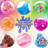 12 Cups DIY Slime Kit, Slime Making Kit for Girls, Crystal Clear, Glow in The Dark Slime with Add-ins, Foam Balls, Charms, Party Favors Gift Toys for Kids 3-12