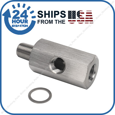1/8'' BSPT Oil Pressure Sensor Tee to NPT Adapter Turbo For Honda Mitsubishi
