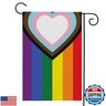 Garden Flags Rainbow Garden Flag 12x18 Double Standerd LGBT Gay Garden Flags for Outside Vertical Farmhouse Holiday Flags
