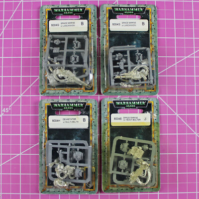 Warhammer 40K Space Marine Devastators (4 Packs) Metal OOP Lascannon Multi-Melta