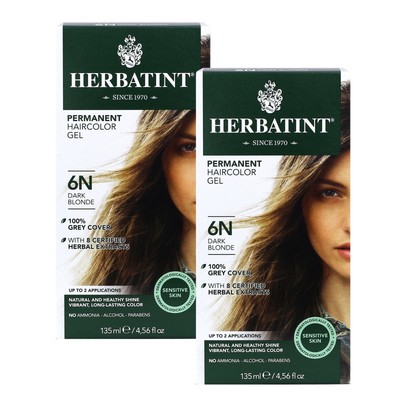 Herbatint 6N-Темно-русый, 2 упаковки (9,12 жидких унций) в коробке