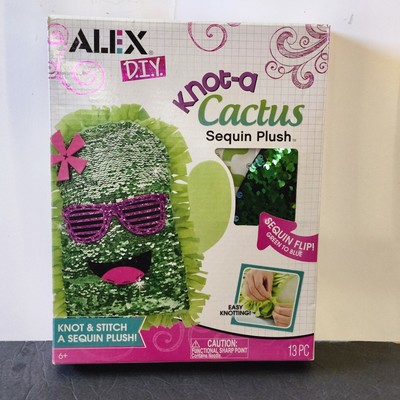 DIY Knot-A-Cactus Sequin Plush Stuffed Toy Kids Craft - Alex DIY - Age 6+