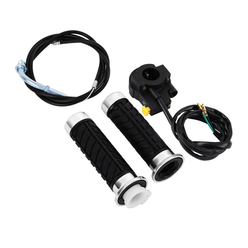 49cc 80cc 7/8'' Throttle Grips Cable Kill Switch Set Motorcy