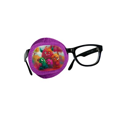 Playful comfortable kids fully obscured eye patch