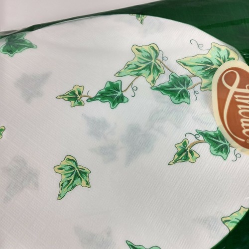 Vintage 1996 Linette 2 Ply Table Cover Absorbent Waterproof Tissue Plastic Ivy
