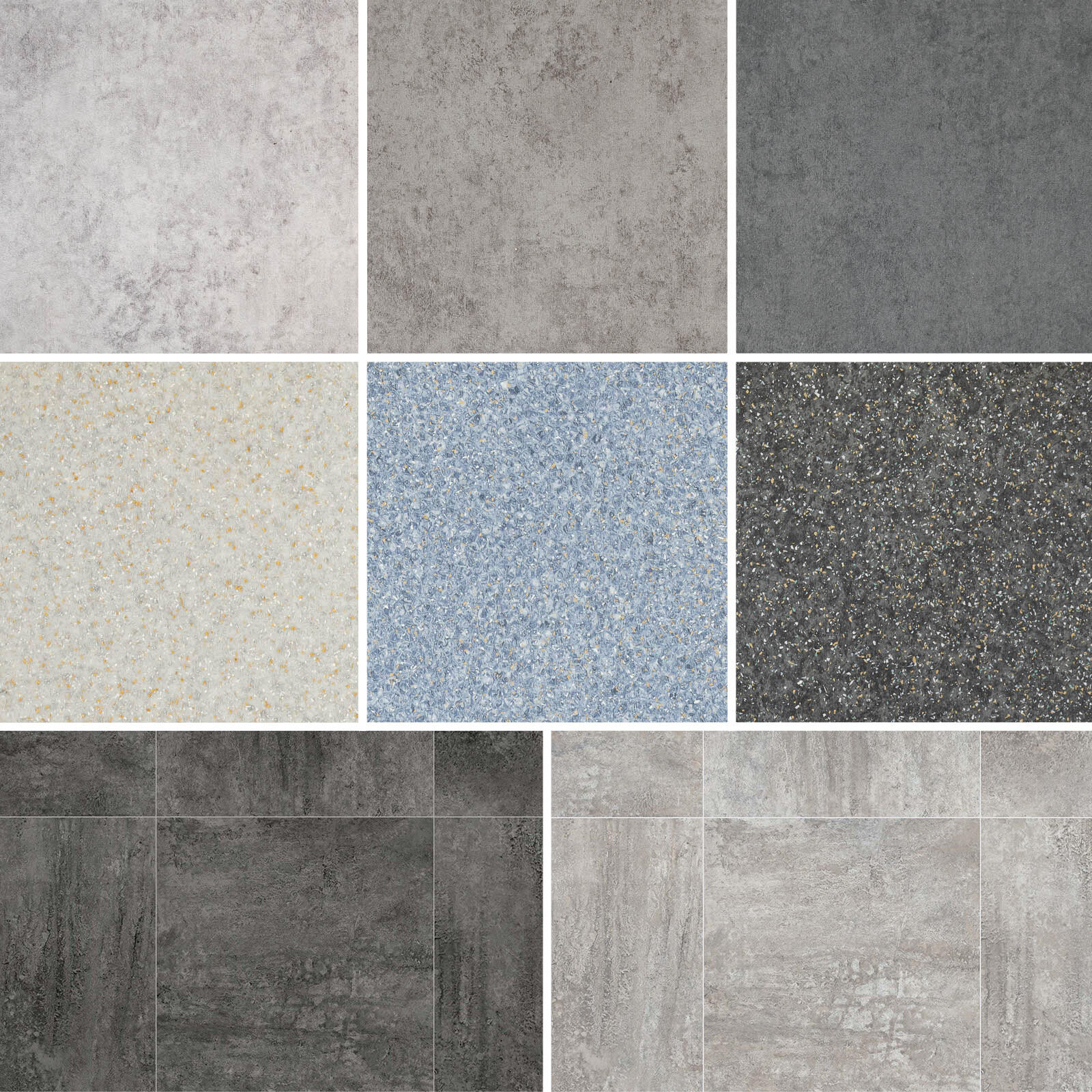 Stone Effect Accent Vinyl Flooring 2.2mm Anti-Slip Durable Lino Kitchen Bathroom
