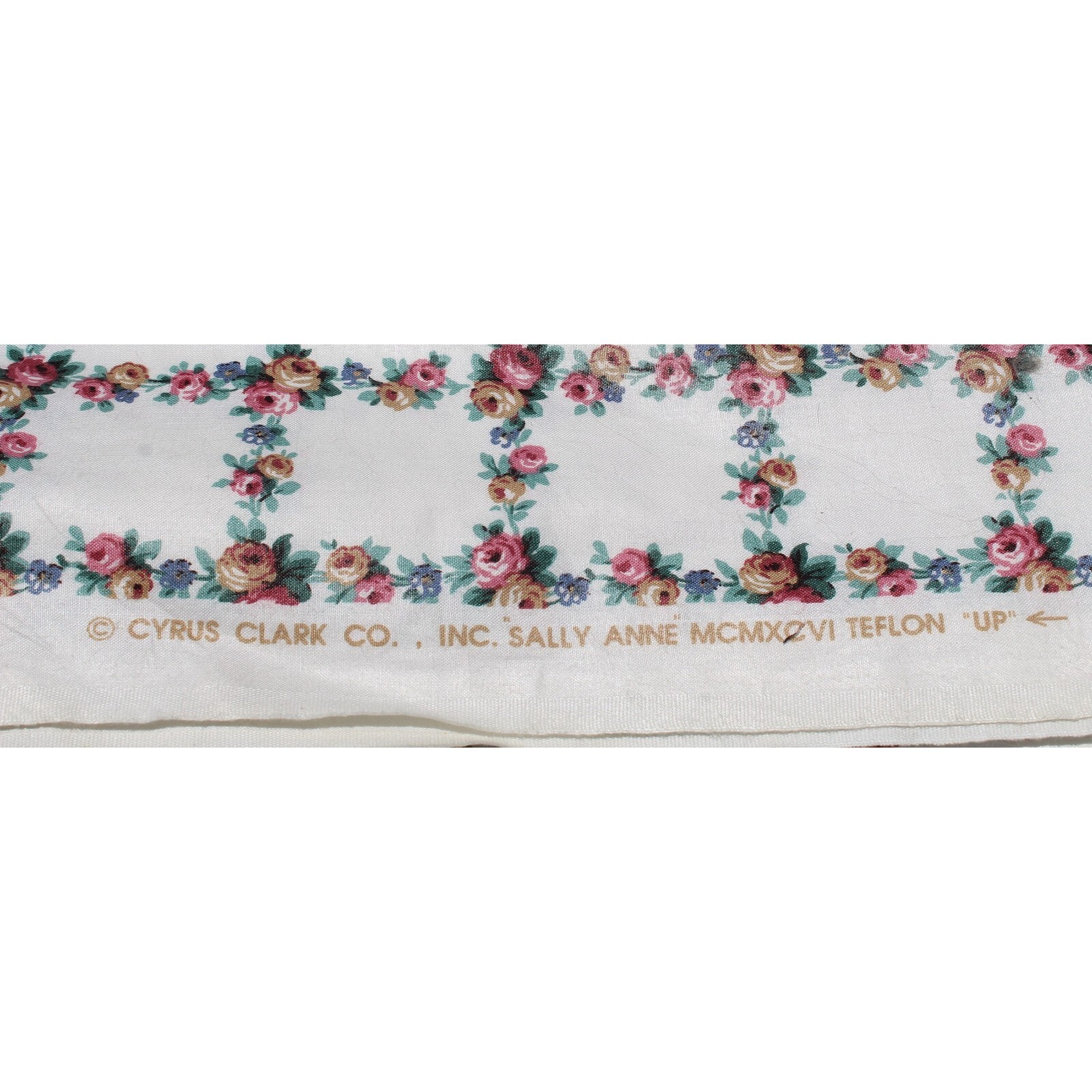 Small Pink Rose Polished Cotton Fabric by the Half or Full Yard, Shabby Chic Flo