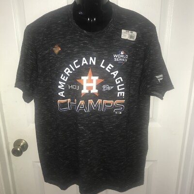 HOU Astros American League Champ Short Sleeve shirt Fanatics Size L World Series