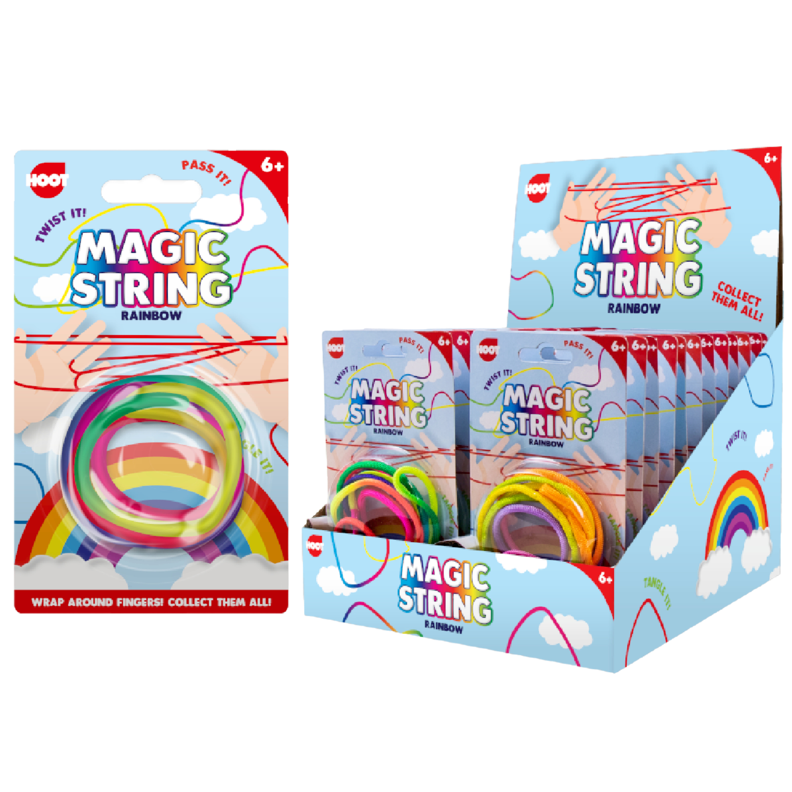 RAINBOW MAGIC FINGER STRING Rope Art Cats Cradle Kids Fun Toy Game GMTOY2425