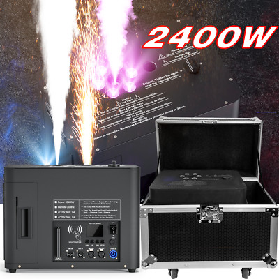 Cold Spark Fog Machine 2400W Firework Machine Stage Effect Wedding DJ w/ Remote
