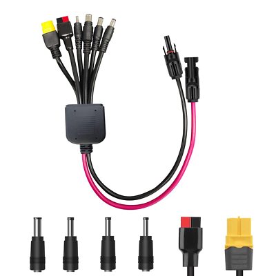 NECESPOW 6-in-1 Solar Connector Kit with Female and Male Connectors, Universa...