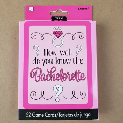 Bridal Shower Card Game How Well Do You Know the Bachelorette Game
