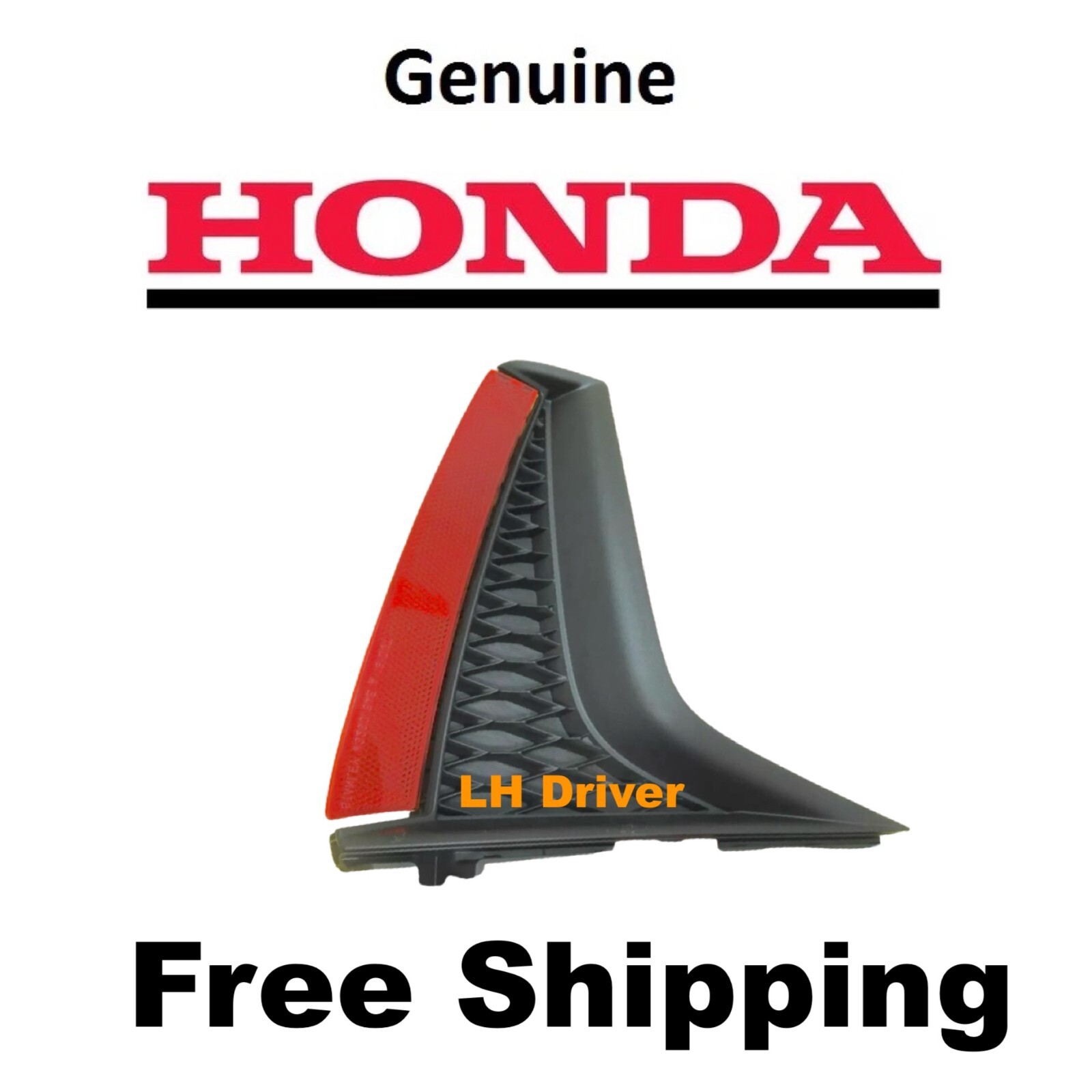 2016-2017 Honda Accord Coupe 2DR Light Reflector Cover Driver Side Rear LH Left
