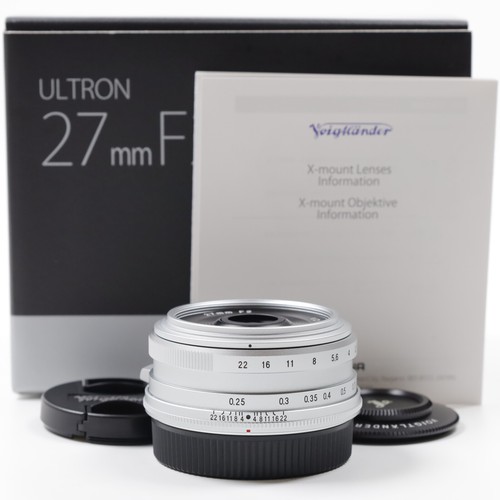 Voigtlander Ultron 27mm F2 Silver for Fujifilm X mount [Top
