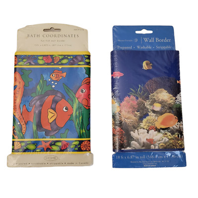 Home Trends Under The Sea Wallpaper Border 18FT & 15FT Nautical Reef Ocean Fish