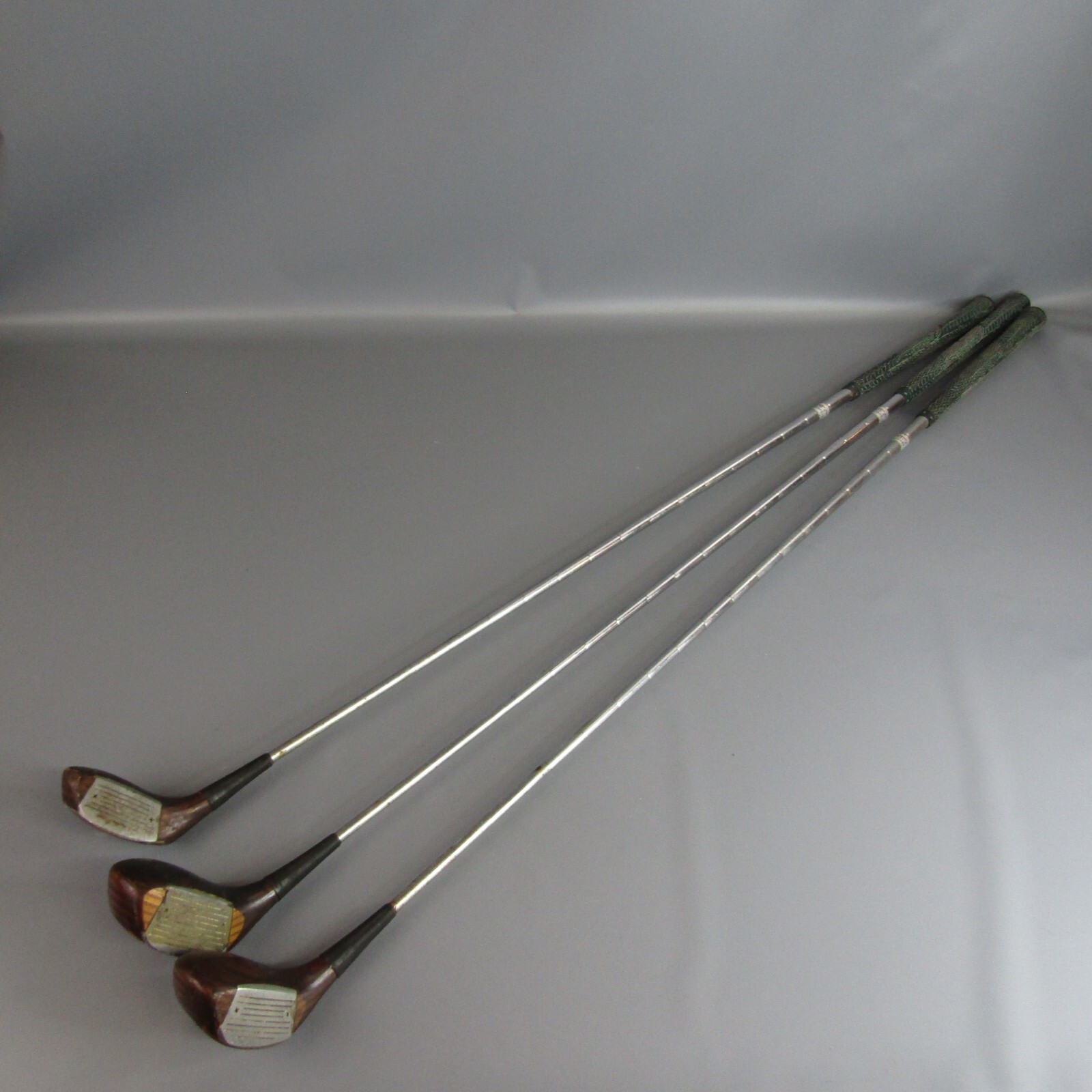 Vintage John Riley Golf Co. Lot of Woods 1, 3, 5 Wood Drivers Set
