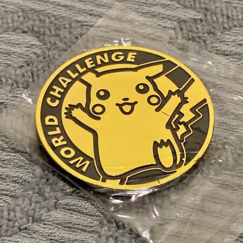 Details About Pokemon Official Tcg World Challenge Pikachu Coin Shiny Gold Plastic Flip