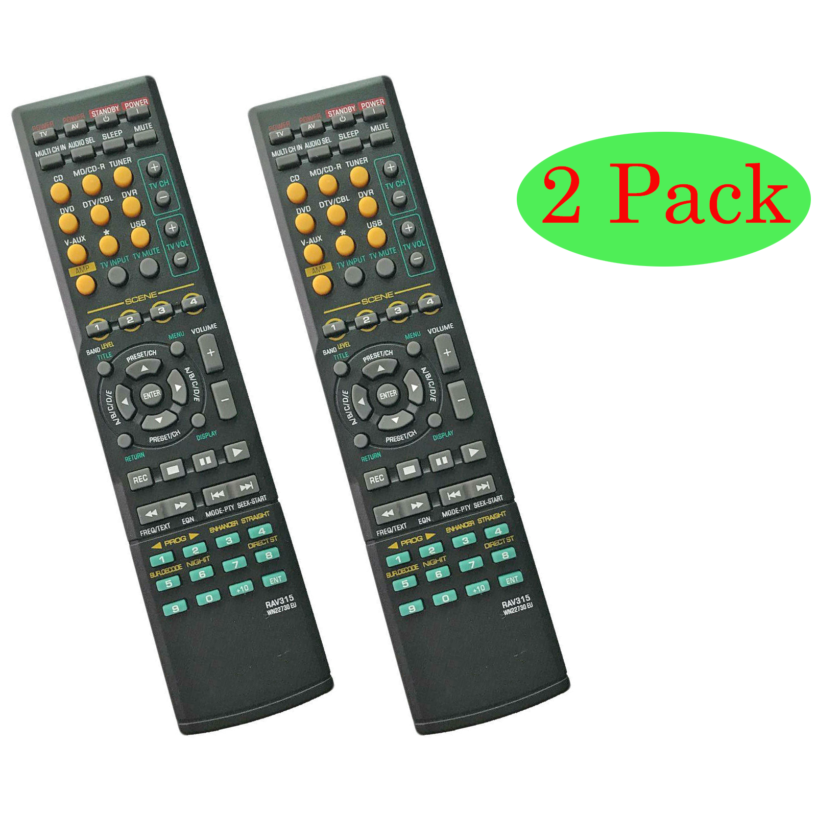 柔らかい Remote Pack 2 RAV315 RX-V363 Receiver AV YAMAHA For WN22730 アクセサリ