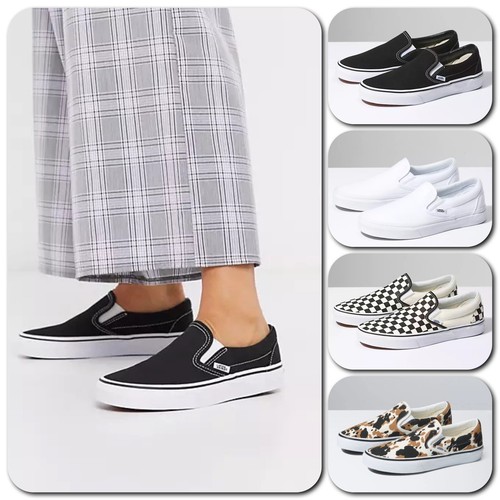 

VANS Classic Slip-on Black White Checker Canvas Мужчины Женщины Унисекс Обувь Кроссовки, Черный