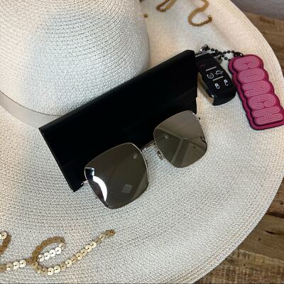 Pre-owned Dior Large Gold Wired “so Stellaire 1s” Sunglasses W/ Gray Holographic Lenses In Silver