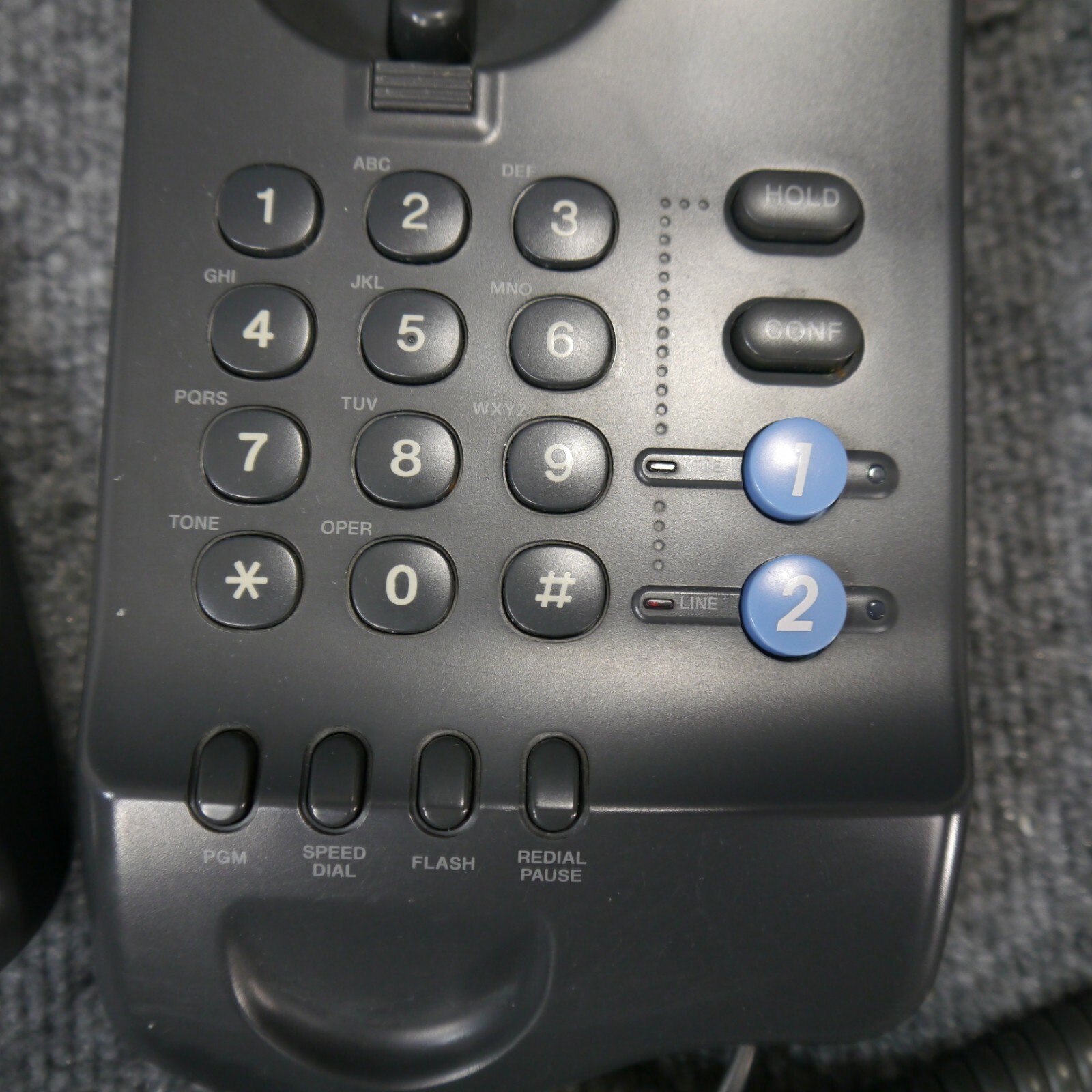 Sony Gray 2-Line Corded Desktop Touch Landline Telephone IT-M11 Tested Working