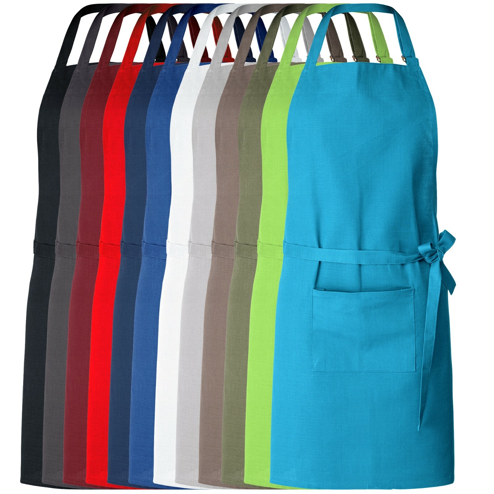 LISSOMPLUME Schürze Verstellbar - Küchen- & Grillschürze Aus Baumwolle-Polyester