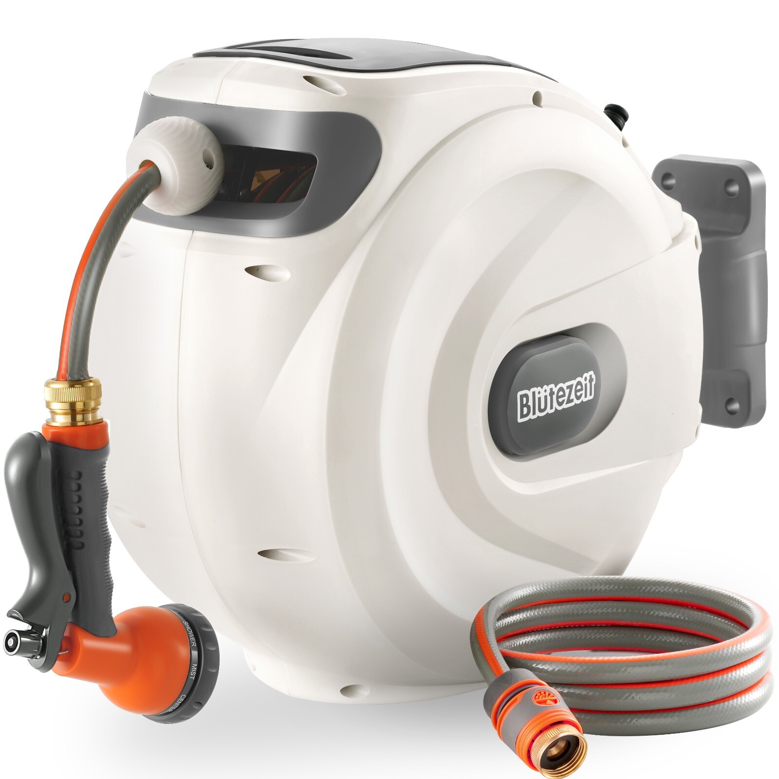 Blütezeit Retractable Garden Hose Reel 1/2'' x 65FT Wall-Mo