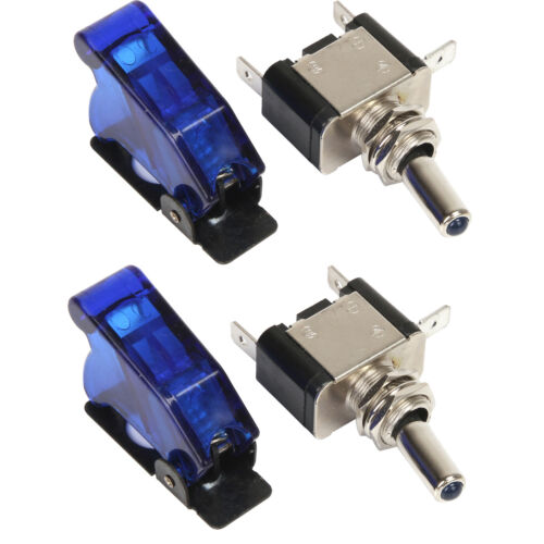 Blue LED Metal Momentary 12mm Push Button Switch 12V SPST Waterproof for Car