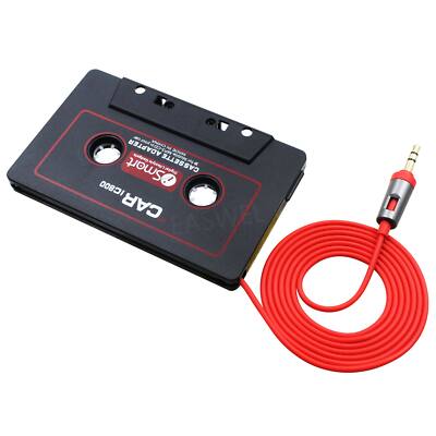 Cassette Tape Adapter 3.5mm AUX Audio Play music iPod DVD CD Player phone to car
