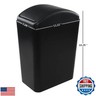 Begale 4.5 Gallon Plastic Swing Top Trash Can, 1-Pack Swing Kitchen Garbage Bin, Black