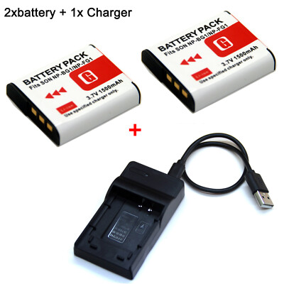 Battery / Charger For Sony Cyber-shot DSC-W30 DSC-W35 DSC-W40 DSC-W50 DSC-W55