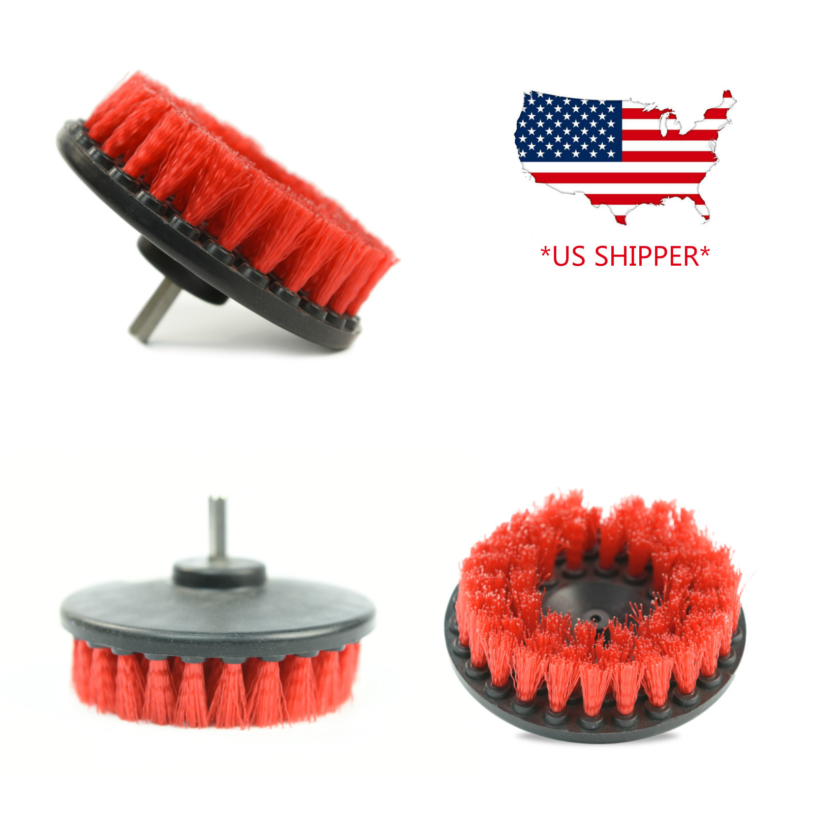Heavy Duty 5" Round Scrub Brush with Power Drill Attachment eBay