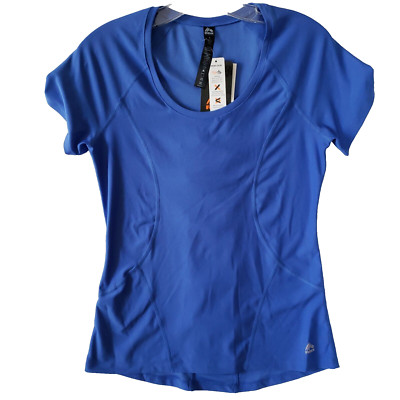 RBX Live Life Active Womens Sm Wicking Sapphire Blue Stretch Athletic Top NWT