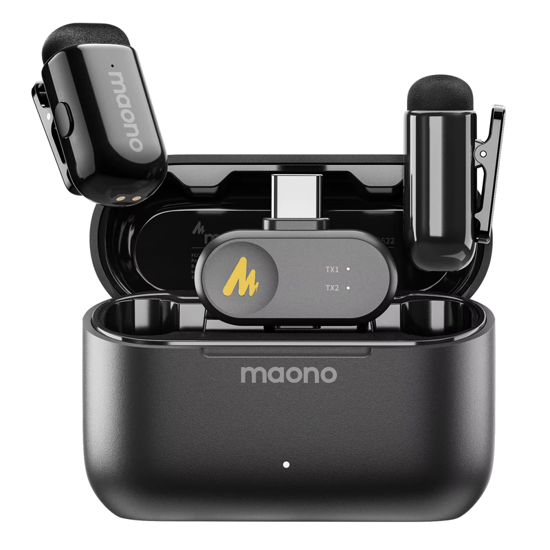 T1mini Wireless Lapel Microphone for Phone-Noise Cancellation Auto Clipping Func
