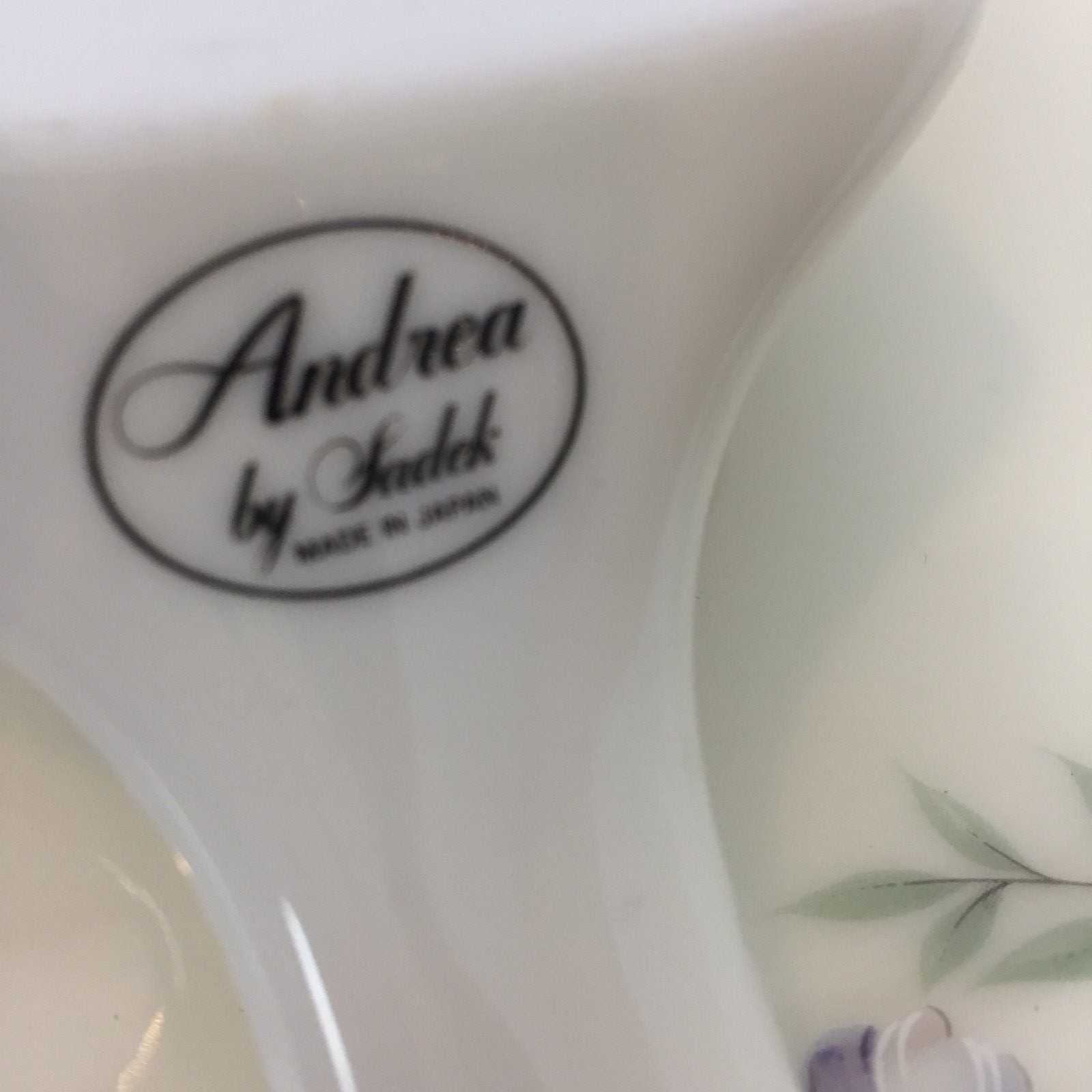 Andrea By Sadek Gold Edge Floral Cake Plate Server Set Japan